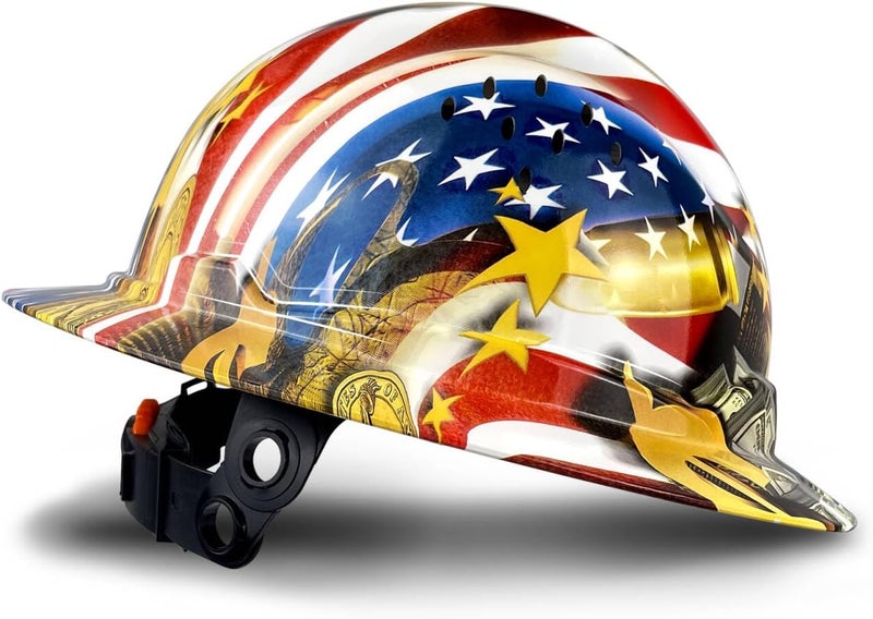 SAFEBUILDER SBD-G1C Construction Full Brim Safety Helmet HDPE Hard Hat Vented Hardhats Sunshade Carbon Fiber Pattern Industrial Work Certified ANSI/ISEA Z89.1 - Image 1